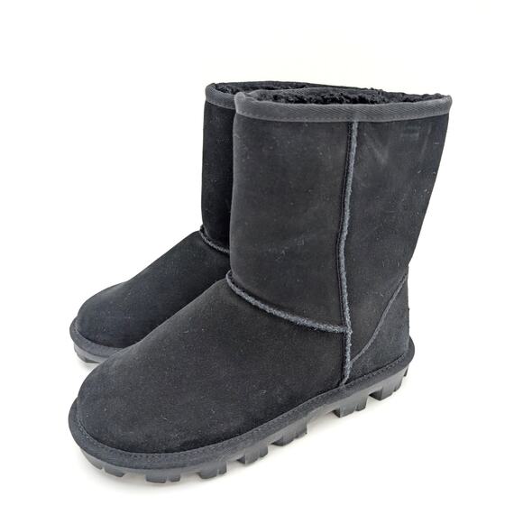UGG Essential Short II Winter Boots Women's Round Toe Black Size US5 EU36 - Picture 1 of 13
